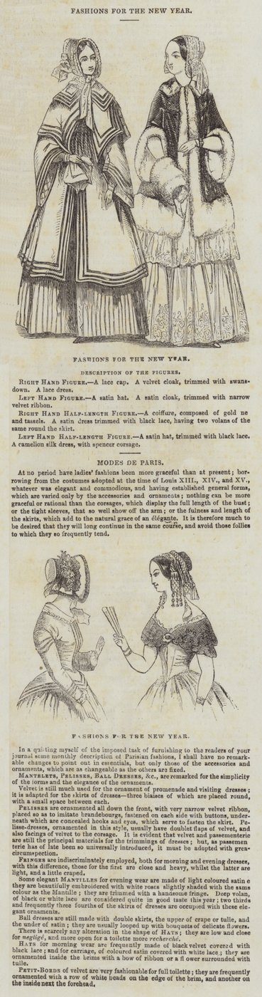 Moda para o Ano Novo (gravura) de English School