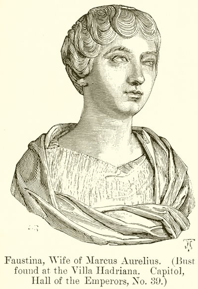 Faustina, esposa de Marco Aurélio. (Busto encontrado na Villa Hadriana. Capitólio, Salão dos Imperadores, nº 39) de English School