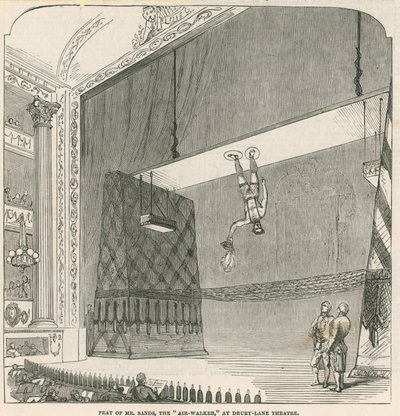 Homenagem do Sr. Sands, o Air-Walker, no Drury Lane Theatre, em Londres de English School