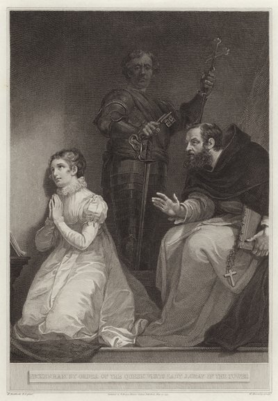 Feckenham por ordem da rainha visita Lady J Gray na torre de English School