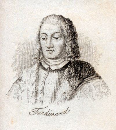 Ferdinand V, rei de Castela, de &39;Crabb&39;s Historical Dictionary&39;, publicado em 1825 de English School