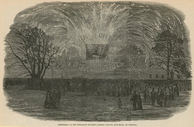 Fogos de artifício no Merchant Seamens Orphan Asylum de English School