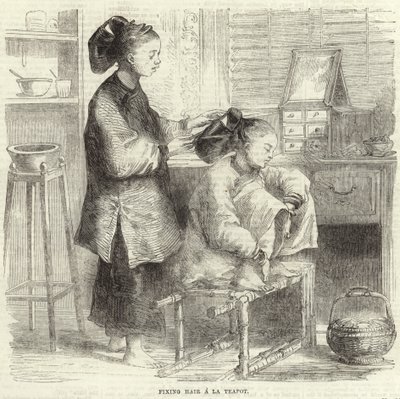 Fixação de cabelo à la bule de English School