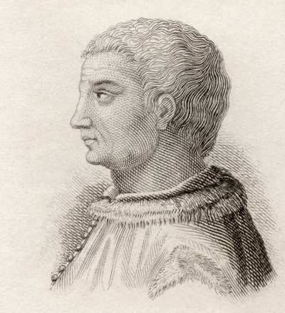 Flavio Biondo, do &39;Crabb&39;s Historical Dictionary&39;, publicado em 1825 (lito) de English School