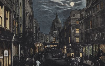 Fleet Street e St Pauls, em Londres de English School