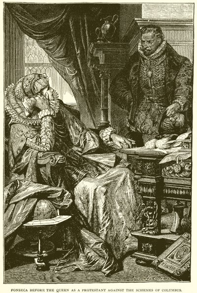 Fonseca perante a Rainha como Protestante contra os Esquemas de Colombo de English School