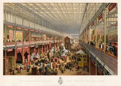 Departamento Estrangeiro, Vista para o Transepto, Grande Exposição, 1851 de English School