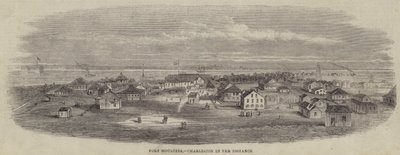 Fort Moultrie, Charleston na Distância (gravura) de English School