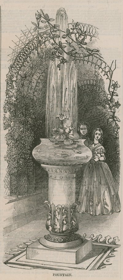 Fonte em uma exposição das artes úteis de English School