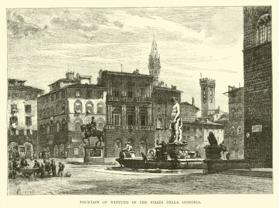 Fonte de Netuno na Piazza della Signoria de English School