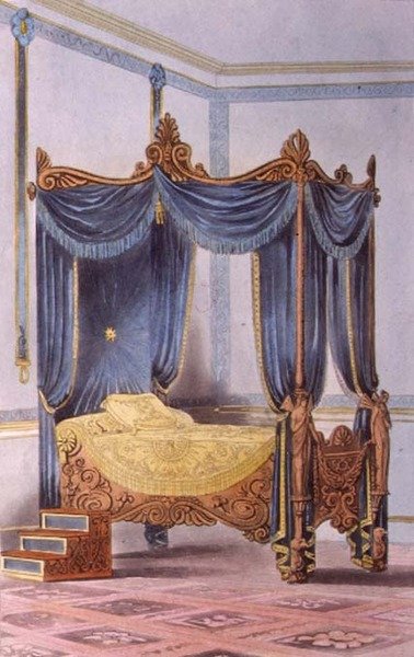 Cama de quatro colunas, placa 186 do 