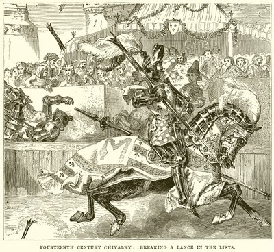 Cavalaria do século XIV: Quebrando uma Lança nas Listas de English School