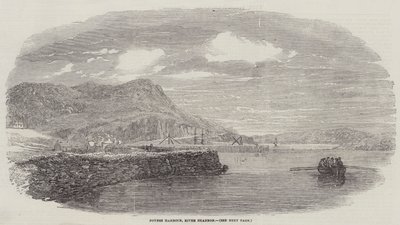 Porto de Foynes, Rio Shannon (gravura) de English School
