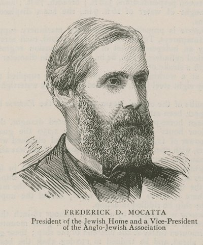 Frederick D Mocatta, Presidente da Casa Judaica e Vice-Presidente da Associação Anglo-Judaica de English School