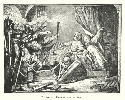 Friedrich Barbarossa em Susa (gravura) de English School