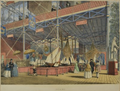 De "Imagens abrangentes da grande exposição de 1851" de Dickinson, publicado em 1854 na Índia nº 3, 1854 de English School