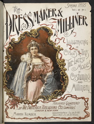 Capa frontal. The Dressmaker and Milliner. 1895. de English School