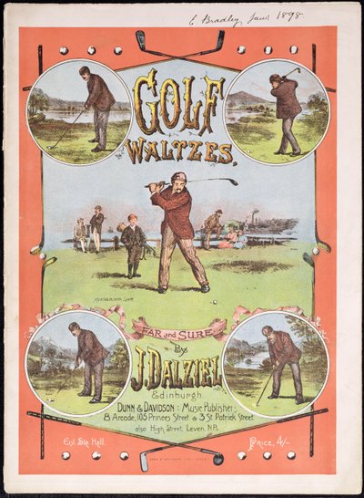 Capa da partitura de Golf Waltzes de J. Dalziel de English School