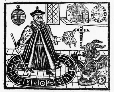 Frontispício da Tragicall História da Vida e Morte do Doutor Fausto, por Christopher Marklin, c.1616 de English School