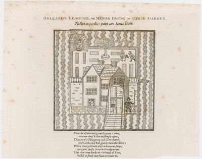 Frontispício de Hollands Leaguer, 1632. Paris Garden de English School