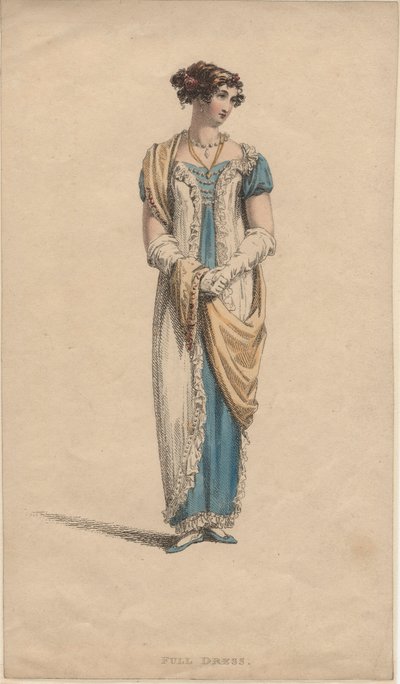 Vestido cheio, 1817 de English School