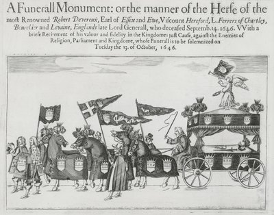 Cortejo fúnebre de Robert Devereux, 3º Conde de Essex de English School