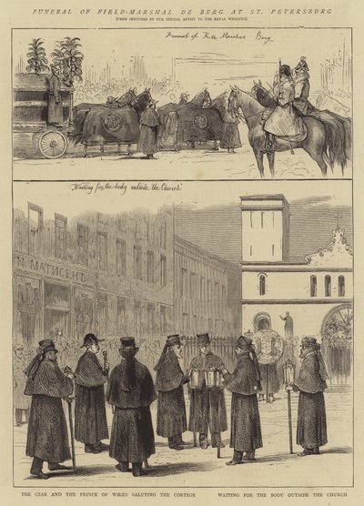 Funeral do Marechal de Campo de Berg em São Petersburgo (gravura) de English School