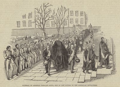 Funeral do General Morgan Lewis, um dos atores da Revolução Americana de English School