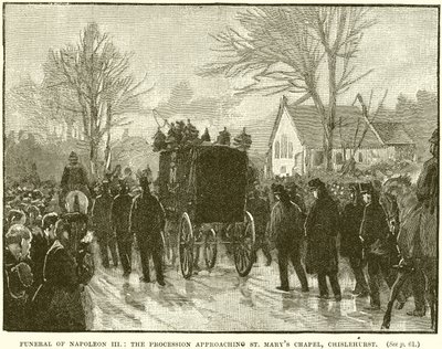 Funeral de Napoleão III: A procissão que se aproxima da Capela de Santa Maria, Chislehurst de English School