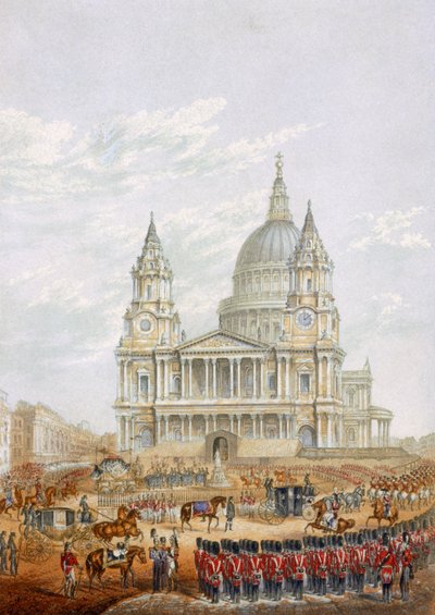 Funeral do Último Duque de Wellington (cor litho) de English School
