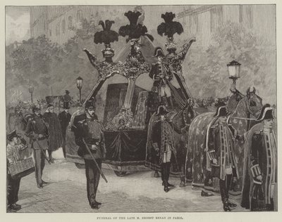 Funeral do falecido M. Ernest Renan em Paris (gravura) de English School