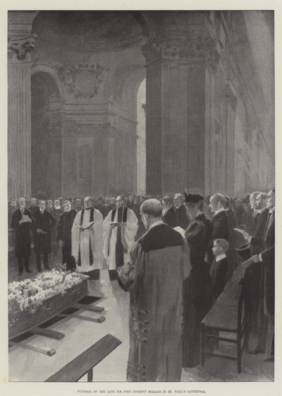 Funeral do falecido Sir John Everett Millais na Catedral de St Paul