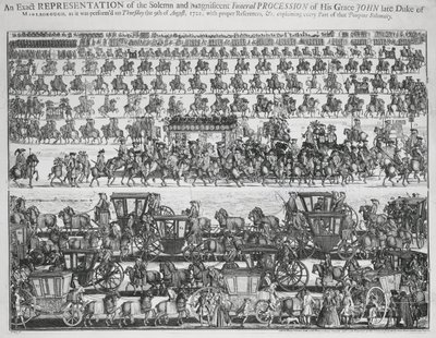 Procissão fúnebre para o Duque de Marlborough de English School