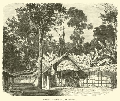 Aldeia do Gabão na floresta de English School