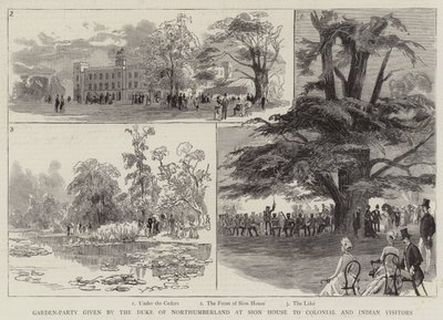 Garden-Party dada pelo Duque de Northumberland na Sion House aos Visitantes Coloniais e Indianos (gravação) de English School