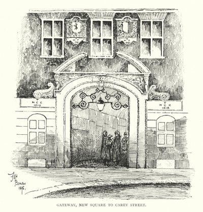 Gateway, Praça Nova para a Rua Carey (litho) de English School