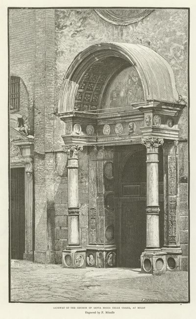 Porta de entrada da Igreja de Santa Maria Delle Grazie, em Milão de English School