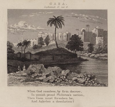 Gaza, Zephaniah II, ver 4 (gravura) de English School
