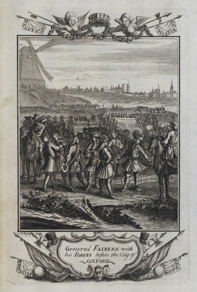 General Fairfax com as suas Forças perante a Cidade de Oxford (gravura) de English School