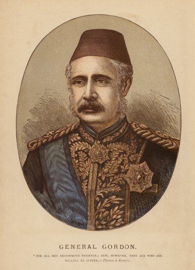 General Gordon (gravura a cores) de English School