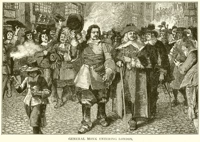 General Monk entrando em Londres de English School
