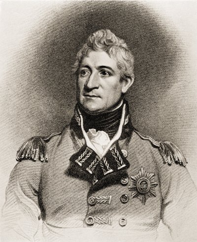General Sir Thomas Picton (1758-1815) (litro) de English School