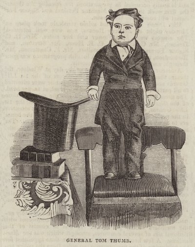 General Tom Thumb (gravura) de English School