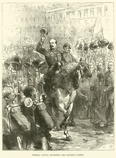 General Trochu revendo a Guarda Nacional, setembro de 1870 de English School