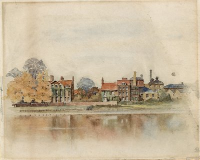Vista geral do Chiswick Mall (wc no papel) de English School