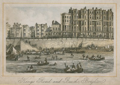 Vista geral da Kings Road e da praia em Brighton de English School