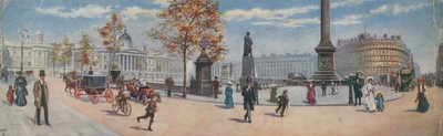 Vista geral do canto sudeste da Trafalgar Square de English School