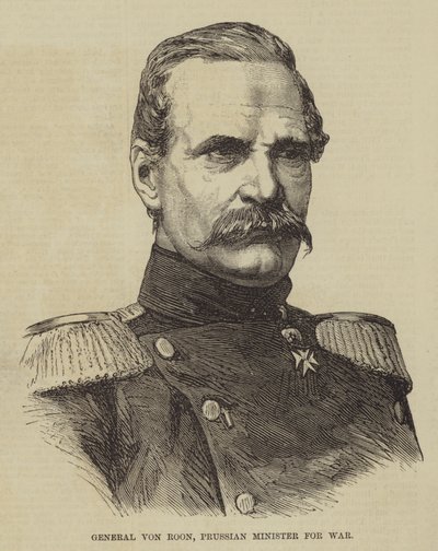 General von Roon, Ministro Prussiano da Guerra (gravura) de English School
