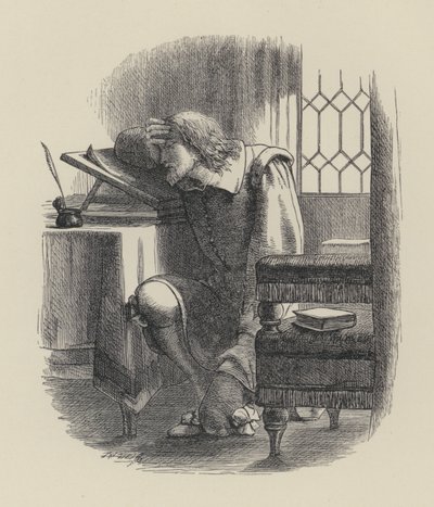 O poema de George Herbert, Grief (gravura) de English School