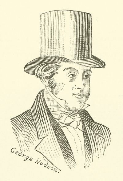 George Hudson, o Rei dos Caminhos-de-Ferro (gravura) de English School